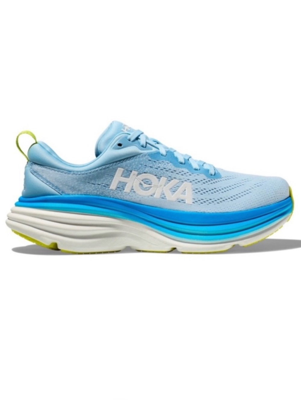 Hoka Bondi 8 Light Blue/Diva Blue/White Mens size 10.5 NEW!!!